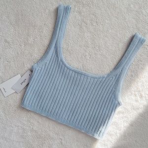 Brand New Aritzia Wilfred Manila Cropped Knit Tank
